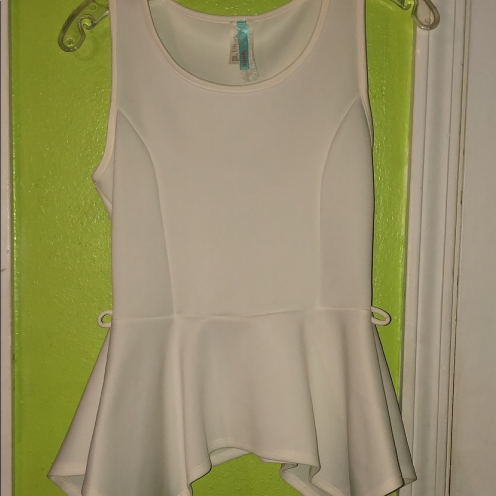 Women’s white Peplum Top
